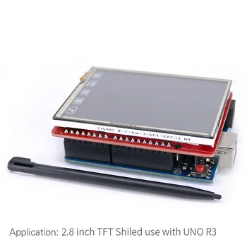 2.8 colių TFT ILI9320 Jutiklinis LCD Ekranas Skydas Laive Temperatūros jutiklis +Touch Rašiklis su Arduino UNO R3/Mega2560/Leonardo