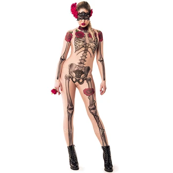 2020Mummy Zombie Baisu Kostiumas Helovyno Cosplay Moterų Skeletas Seksualus Dieną Mirusiųjų Jumpsuit Baisu Išgalvotas Gotikos Karnavalas Šalis