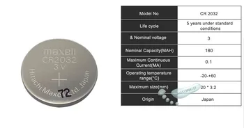 20pc maxell originalus nauja baterija cr2032 3v mygtuką ląstelių monetos baterijas žiūrėti kompiuterio žaislas nuotolinio valdymo cr 2032