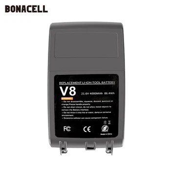 Bonacell V8 4000mAh 21.6 V Baterija Dyson V8 Baterija Absoliutus V8 Gyvūnų Li-ion SV10 Dulkių siurblys Įkrovimo BATERIJA (akumuliatorius L70