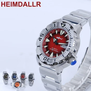 Heimdallr Žiūrėti NH36A Monstras Mechaniniai Laikrodžiai Vyrams Naras Žiūrėti Automatinė Sapphire Kristalas Automatinis laikrodis Vyrams, C3 Šviesos