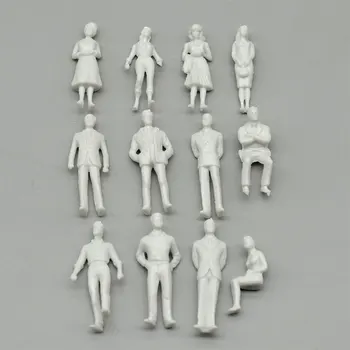 Teraysun 1:50 masto modelis žmonių, skaičiai miniatiūriniai balta Architektūros modelio žmogaus masto HO modelis ABS plastiko tautų