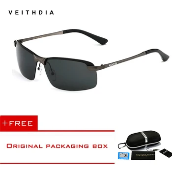 Veithdia Taškus Poliarizuota mens Taškus dizaineris akiniai nuo saulės, Saulės Akiniai Vairavimo Akiniai Vyrams oculos de sol vyrų atspalvių 3043