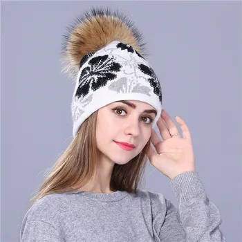 [Xthree]nekilnojamojo Meškėnas kailių pp pp megzti beanie žiemos skrybėlę moterų ir mergina skrybėlę storio moterų Triušio kailio, vilnos kepurė