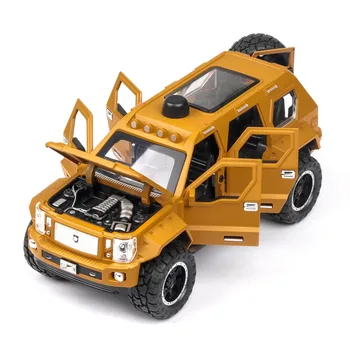 1:24 masto Lydinio Automobilio Modelį Didelio Dydžio Modeliavimo VISUREIGIS Metalo Automobilio Modelį, Šviesos, Garso Traukti Atgal sunkvežimių žaislai berniukams