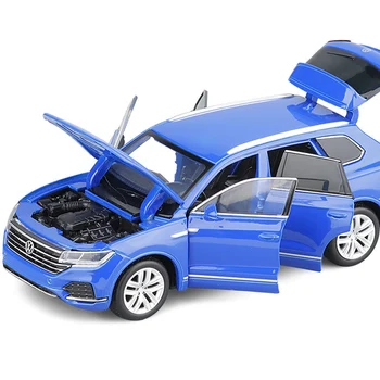 1/32 VW Modeliavimas Touareg VISUREIGIS Žaislinės Transporto priemonės Modelis Lydinio Vaikų Žaislai Originali Licencijos, Renkant Dovaną Automobilių Vaikai 6 Atidaryti Duris