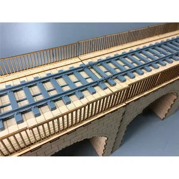 1/35 Mastelis Geležinkelio Akmens Arkos Tiltas Diorama Mediniai Asamblėjos Modelio Rinkinio TMW00012