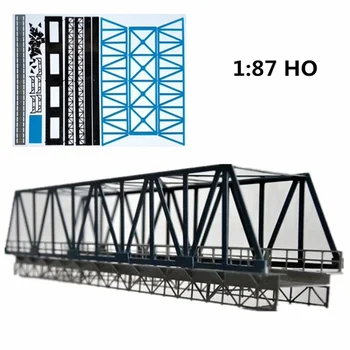 1:87 HO Masto Geležinkelio Scenos Dekoracija Tiltas Tinklo Geležinkelio Tilto Modelis Smėlio Lentelė Pastato