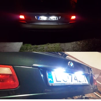 1 Pora Klaidų LED Licenciją Plokštelės Šviesos BMW E46 4D 4 Durų Sedanas 5D Turistinis 98-05 3 Series 318i, 320i, 323i, 325i xi