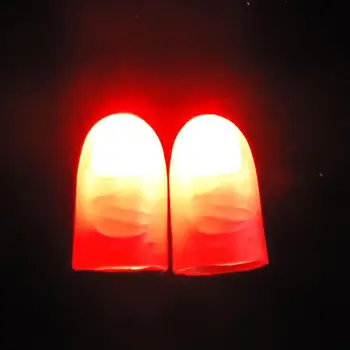 1 Pora Kūrybinis Žaislas Raudonos Šviesos, Iki Nykščio Patarimai, kaip Su LED Raudonos spalvos Magija Nykščio Patarimas Šviesos Iliuziją, Minkštas Standartinio Dydžio Helovinas Žaislai