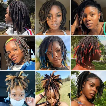 10 Colių Spalvingi, apipinti plaukų Afro Rankų darbo Drei Nėrimo Plaukų Didmeninė Sintetinių Ombre Plaukų Pynimo Juoda moterų