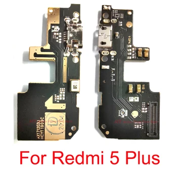 10 VNT USB Įkroviklis Įkrovimo lizdas Doko Jungtis Valdybos Flex Kabelis Xiaomi Mi Redmi 5 Plius 5+ Redmi5 Plius Redmi5+ 5plus Dalis