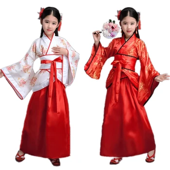 100-170CM Tradicinės Kinų Suknelė Moterims Phoenix Šalis Siuvinėjimo Hanfu Cheongsam Šokių Naujųjų Metų Kostiumai Mergina 10Colors
