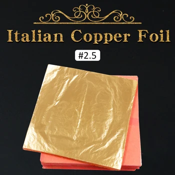 1000pcs Imitacija Aukso Lapų Popieriaus italijos Aukso Folijos Lapo Gilding Vario #2.5 Lapų Meno Amatų Paauksuotas Namų Puošybai 14x14cm
