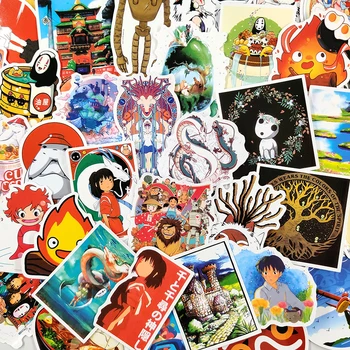 100vnt/pak Hayao Miyazaki Japonijos Anime Atkakli Toli Lipdukai Riedlentė Šalmas Dovanų Dėžutėje Dviračio Kompiuteris Notebook