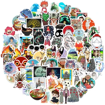 100vnt/pak Hayao Miyazaki Japonijos Anime Atkakli Toli Lipdukai Riedlentė Šalmas Dovanų Dėžutėje Dviračio Kompiuteris Notebook