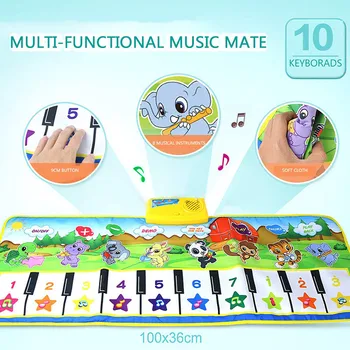 100x36cm Didelis Muzikinis Kilimėlis Žaislų Fortepijonui Žaislas Tambor Infantil Brinquedos Muziką Kilimėlis Vaikų Švietimo Mokytis Muzikos Kilimėlis Vaikams