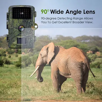 1080P Medžioklės Kamera 12MP IP66 atsparus Vandeniui Lauko Laukinių gyvūnų Stebėjimo Kamerą Super Night Versija Wide Angle w/ 2.4 