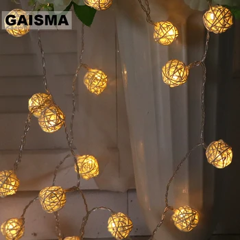 10M 100 Rotango Kamuolys Šviesos diodų (LED) Styginių Kalėdinė Girlianda Vestuvių Kambarys Pasakų Žibintai Apdailos Atostogų Šalis Apšvietimo Grandinės