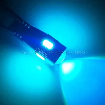 10VNT 6SMD T10 LED Lemputės Balta Raudona Žalia Mėlyna W5W 194 Salono Apšvietimas Klaidų