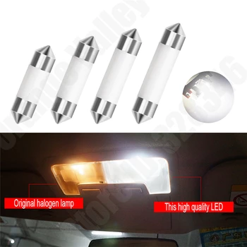 10VNT C5W Automobilių COB LED Lemputę Interjero Skaitymo Šviesos Girlianda LED Auto Dome Licenciją Plokštelės Bagažinė, Lempos 31mm 36mm 39mm 41mm
