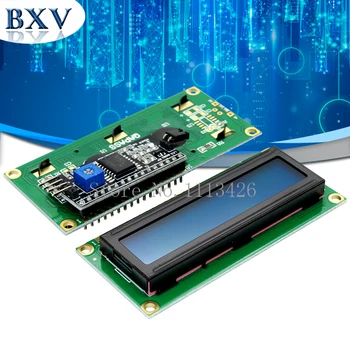 10VNT/DAUG LCD1602+I2C 1602 Serijos Mėlyna Backlight LCD Ekranas 2560 UNO AVR IIC/I2C Modulis