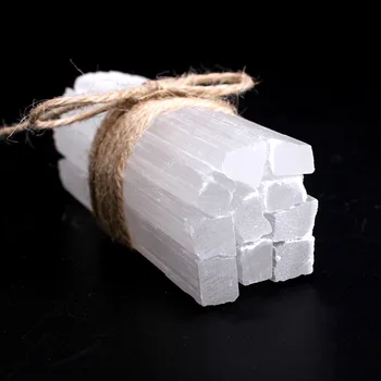 10vnt Natūralus Baltas Selenitas Kristalų Stick Žetonų Gipso Kvarco Grubus Mineralų Pavyzdys Taško Gydymo Akmuo Namų Puošybai