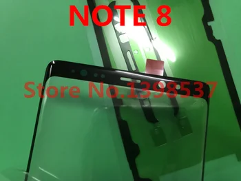 10VNT Originalus NOTE8 LCD Priekiniai Jutiklinis Ekranas Išorinis Stiklo Objektyvas su Klijais 