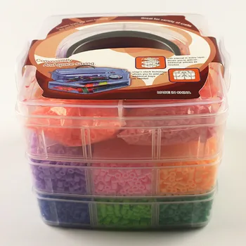 11000PCS 5mm Hama Karoliukai Krepšelį Nustatyti 15 Spalvų Su Priedais Perler Karoliukai 3D Puzzle Tangram Dėlionės Vaikams, Žaislų, Dovanų