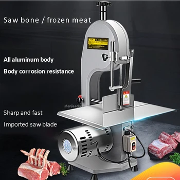 110V/220V Prekybos Mėsa Slicer Kaulų Pjovimo Staklės Didelio Stalo Elektros Mėsos Pamatė Metalo Desktop Professional Mėsos Išpjaustymo