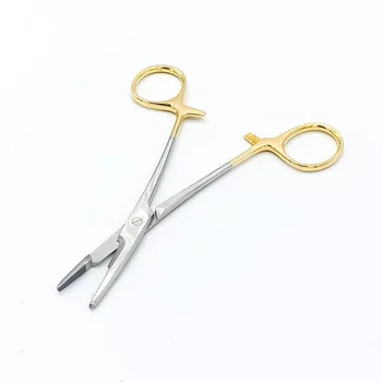 12,5 cm vokietijos Daugkartinio naudojimo TC Olsen-Hegar adatų laikiklis siuvimo žirkles Veterinarijos Ortopedinių Implantų žvejybos pincetai chirurginiai