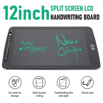 12 Colių LCD Raštu Tabletė Digital Split Ccreen Ištrinti Rašyti Piešimo Lenta Protingas Padalinti Ekraną Vaiko Rašyti Tablečių