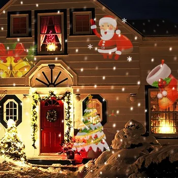 12 Modelis Kalėdų Projektoriaus Šviesa Iš durų Vandeniui Sukamojo Judesio Kraštovaizdžio Dėmesio centre Kalėdų Atostogų Šalis Apdaila