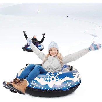 120CM Plūduriavo Slidinėjimas Valdybos Žiemos Pripučiami PVC Slidinėjimo Ratas Su Rankena Vaikų, Suaugusiųjų Lauko Vamzdis Sniego Slidinėjimo Reikmenys 2020 m.