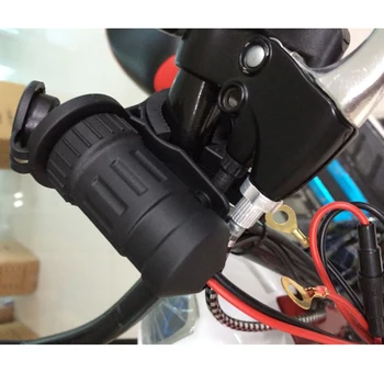 12V-24V Motociklo Vairo, Cigarečių Degiklio Lizdo Montuojamas USB Įkroviklis, Laikiklis Vandeniui Padengti Saugiklis Aukštos Kokybės Vandeniui