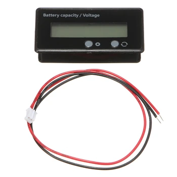 12V 6-63V LCD Automobilinis Švino rūgštiniai Švino, Ličio Baterijos Įkrovos Lygis Talpos Indikatorius Matuoklis Skaitmeninis LED Testeris Voltmeter Ekranas