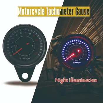 12V Universali Motociklų Tachometras, Tacho Daviklis Spidometro su LED Apšvietimu Naktį Šviesos Motociklą Moto Dokumento Priedai