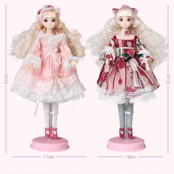13 Kilnojamojo Sąnarių 3D Akis BJD Doll Žaislai, Su Priedais, Drabužių, Batų Mados Pav Nake Princesė Lėlės Žaislų Mergaitėms Dovanų