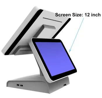 15 colių Visus į vieną POS POS Sistema, Touch Screen kasos Su terminiu Spausdintuvu Pinigų Stalčių & Barcode Scanner