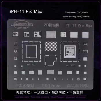 15vnt/daug BGA Reballing Trafaretai Šabloną Plieno Akių tinklas, Augalų Tining iPhone 6-11 Pro Max IC BGA Lustai Reballing Litavimo