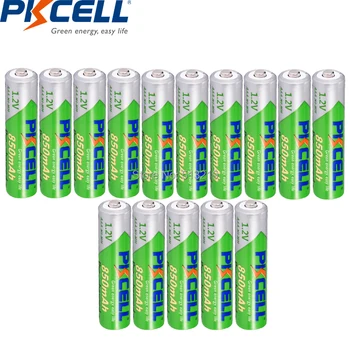 15VNT PKCELL NIMH AAA Baterijos 850mAh 1.2 V nimh aaa Precharge Įkraunamas Baterijas Iki 1000mAh Žemas Savęs Išleidimo baterijos