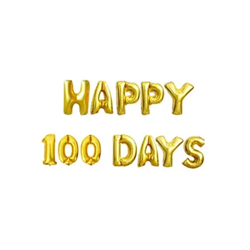 16-Colių Happy100 Dienų Aliuminio Plėvelę, Balionas Laišką Paketo Kūdikių Šimtą Dienų Pokylių Galite Pakabinti Dekoratyviniai Balionai