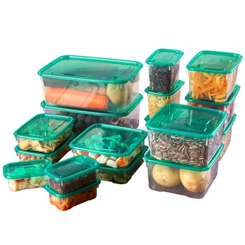 17pcs/set Virtuvė, Mikrobangė, Šaldytuvas Antspaudas Maisto produktų Laikymo Dėžutė Konteinerių skaidraus Plastiko Konteinerių Saugojimas