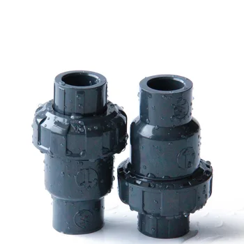 1pc 20-63mm Patikrinkite Vožtuvo PVC vamzdelių jungiamosios detalės (fitingai, santechnikos sistemos dalys, vandens vamzdžio jungtis vandens vamzdis atbulinis UPVC vertė