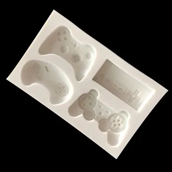 1PC Naujos žaidimų konsolės žaidimas rankena lenktynių nuotolinio valdymo modeliavimas silikono formos minkštas įrankis tortas pelėsių šokolado šokolado A086