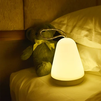 1Pc Nešiojamų Stalo Šviesos DIODŲ Naktinis Šviesos USB Įkrovimo Miegamojo Lovos Miega Stalo Lempa