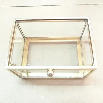 1pc Papuošalų Laikymo Dėžutė Elegantiškas, skaidraus Stiklo Derliaus Uždarąja Lauke Atmintį Papuošalai Saugojimas