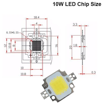 1Pcs Bridgelux High Power LED Chip 3W 5W 10W 20W 30W 50W 100W SMD LED Lempos COB Balta / Šiltai Balta apšvietimo Prožektorius Prožektorius