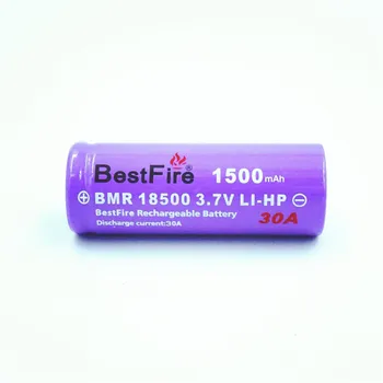 1pcs fire 18500 Baterija 3.7 V, 1500 mah Įkraunama Ličio li-ion Baterias Elektros Clippers 