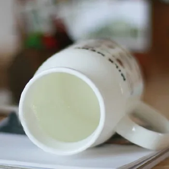 1Pcs Naujas KEYAMA Vidutinio keraminiai indeliai pusryčiai pieno puodeliai karvių Veiduką antspaudas Biuro kavos puodelio Namų dekoro vandens puodeliai Dovanos